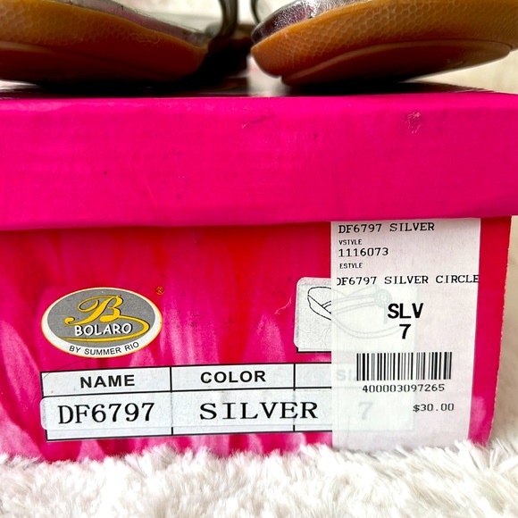 Bolaro silver and rhinestone sandals, brand new, size 7 - Picture 5 of 6